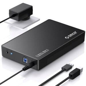 ORICO USB 3.0 외장 하드 드라이브 가속(3588US3) 최대 /2.5인치 및 없는 3.5인치 20TB의 전원 인클로저, HDD SATA /SSD용, 도구가 필요 3.5 장치 공급 UASP /2A 12V