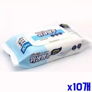 [콩심팥심]위생행주 일회용 뽑아쓰는행주 주방 물티슈캡형 80매 20x16 X10개 걸레
