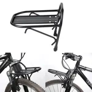 알루미늄 합금 자전거 앞 랙 범용 MTB 로드 바이크 러기지 패니어 가방용 선반 브래킷 부품