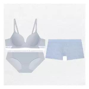 게스 언더웨어 () 노와이어 그레이블루 커플속옷세트 GEWBR162BP162DR169GB 2384412