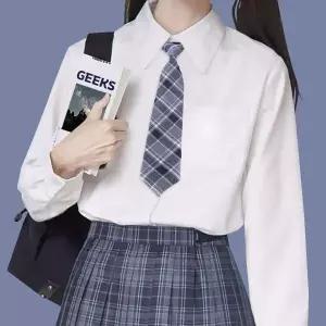 블루 넥타이 교복 자동 체크