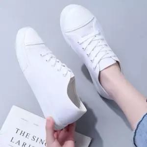 여성 2컬러 학생 데일리 스니커즈 끈운동화 캔버스화