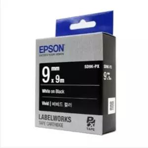 ( EPSON) 라벨테이프 9mm SD9K 검정 흰색)프린터 테잎 용이프 터치 인쇄 테프