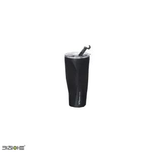 키친아트 스테인레스 락 텀블러 블랙 900ml 스텐 사무용 물컵 심플 고급