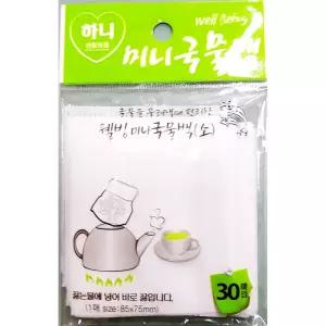 미니국물백(소 30매 85x75)X10개다리는봉투 국물백 국물팩 비닐 우리기 다리기