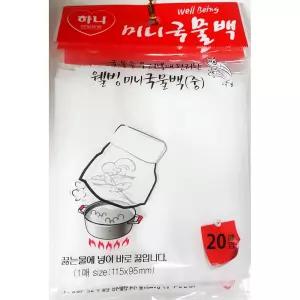 미니국물백(중 20매 115x95)X10개다리는봉투 국물백 국물팩 비닐 우리기 다리기