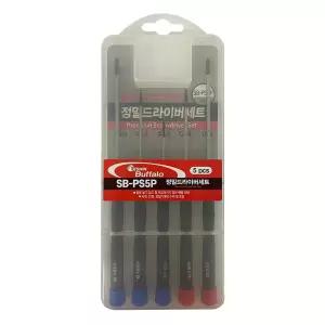 세신버팔로-정밀드라이버세트 SB-PS5P 5pcs (1EA)수리 조립 십자 일자 수동 작업공구 수공구