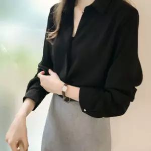 카라넥 여자블라우스 정장셔츠 데일리룩여성 롱셔츠 남방 의류 데일리