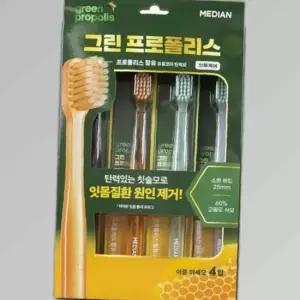 메디안 그린 프로폴리스 잇몸케어 칫솔 4개입