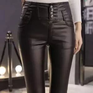 [하프클럽/셀럽하우스]G125821_4버튼 코팅 스키니 팬츠