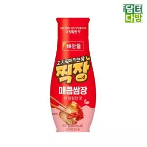 해찬들 찍장 매콤쌈 300g X 3개된 양념된 가정용 고기 삼겹살 캠핑 쌈장 쌈된 쌈토
