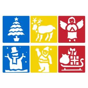 미술놀이 디오메 스텐실 (크리스마스)물감 유아