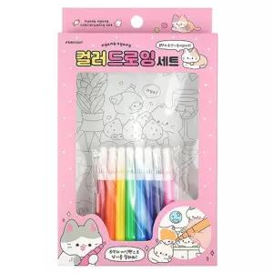 냥냥 컬러 드로잉 세트색칠놀이노트 드로잉북 색칠 미술 꾸미기 공부 놀이