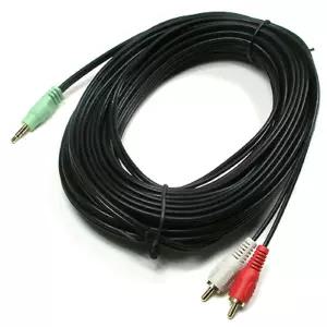 스테레오 RCA 2선 케이블 3극 AUX Stereo 3.5 M to 2RCA 15M음향 스피커연결 오디오 액세사리 AV