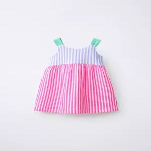 ZARA 자라 네온 스트라이프 원피스 - 자주색 5767/663/630 156696