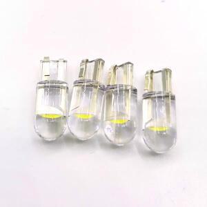 4Pcs T10 W5W LED 자동 전구 168 192 COB 회전 신호 번호판 빛 주차지도 램프 12V DC
