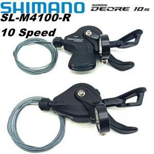 Shimano DEORE SL-M4100 시프터 레버 10 속도 MTB 자전거 스위치 RAPIDFIRE PLUS 오른쪽 시프트 클램프 밴