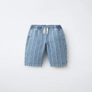 ZARA 자라 스트라이프 배기 청바지 - 8574/617/104 150741