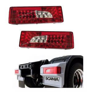 스카니아 트럭 테일램프용 RH LH 24V LED 콤비네이션 후미등, 트레일러 OE 2380954 2241859 (부저 포함)