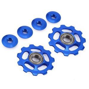 2PCS 11T 초경량 알루미늄 합금 자전거 베어링 자키 휠 후면 변속기 도르래 MTB 도로 부품