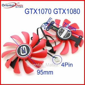 2개/몫 GFM10012H12SPA 95mm VGA 팬 4핀 GAINWARD GTX1070 그래픽 카드 쿨러 냉각 팬용