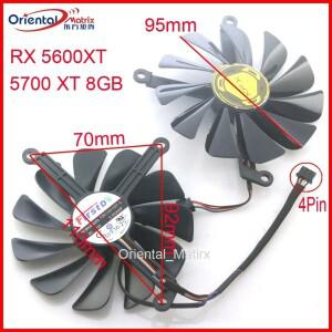 2개/몫 FDC10U12S9-C 12V 0.45A 95mm 4Wire 4Pin VGA 팬 XFX RX5600 XT 8GB 그래픽 카드 냉각