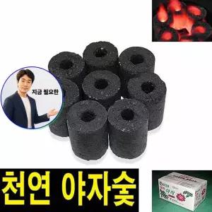 지금 필요한 야자천하 한박스 캠핑숯 불탄 야자숯 120개 바베큐숯