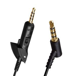 ASOBILOR QC15 헤드폰 교체 케이블 오디오 코드 연장 와이어 BOSE QUIETCOMFORT 15 QC2 헤드폰(마이크 없음 검은색)과 호환됩니다