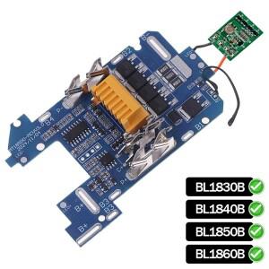 충전 레벨 표시기가 있는 Makita 호환 18V BL1830/1840/1850/1860B용 공용 리튬 이온 배터리 BMS PCB 보호