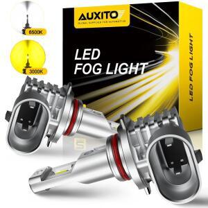 AUXITO 2x 2000LM H8 H11 H16JP H10 LED 전구 안개등 Canbus 오류 없음 6500K 흰색 3000K 황금 DRL 주간 주