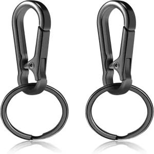 2pcs 금속 열쇠고리 튼튼한 카라비너 클립 지갑 참스 훅용 정리함 파라코드 랜야드 남녀 가정용 자동차