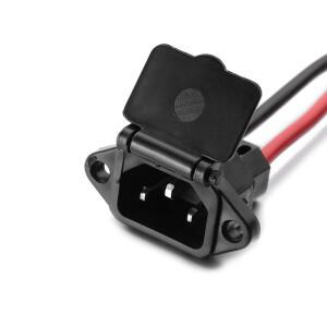 전기 자전거 배터리 충전 소켓, 자동차 커넥터, 플러그, 범용 3 수직 12AWG 케이블, 36V 48V 차량용
