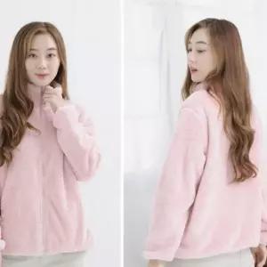 [하프클럽/]겨울 양털 플리스 남녀공용 뽀글이 집업 자켓 아우터 데일리 보