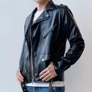 [하프클럽/]남성 가죽 라이더 자켓 간절기 바이크 점퍼 남자 봄 가을 집업