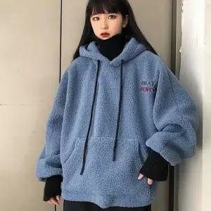 [하프클럽/]여성 루즈핏 후드 집업 플리스 자켓 간절기 데일리 레이어드 후