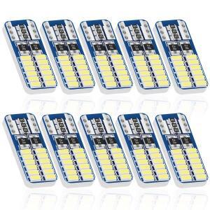 2/6/10/20PCS T10 W5W LED 자동차 인테리어 조명 24 SMD 3014 칩 따뜻한 화이트 아이스 블루 클리어런스 램