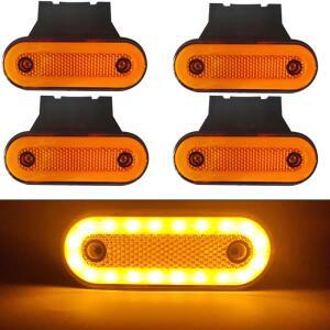 4pcs 12V 24V LED 트럭 사이드 마커 라이트 20SMD 클리어런스 신호등 트레일러 마운트 용 Scania 액세서리