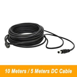 전기연장선 5M 10M DC12V 전원 연장 케이블 5mm 1mm 커넥터 남성 여성 CCTV 보안 카메라 검정색 코드 LED 램프
