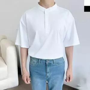 [골드스마일]남성의류 남자빅사이즈차이나카라반팔티셔츠