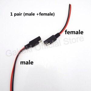 전기연장선 DIY SAE 12V 18AWG 15CM 전원 자동차 연장 케이블 남성 여성 플러그 와이어 커넥터