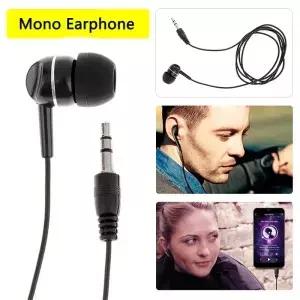 싱글 사이드 이어폰 모노 이어 버드 소음 차단 헤드폰 3.5mm 플러그 강화 코드 안드로이드 폰 MP3