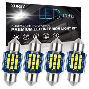 2/4X 31mm 자동차 LED 꽃줄 전구 돔 독서 램프 흰색 플러그 앤 플레이 DE3175 C5w 현대 i20 i30 Tucson JM