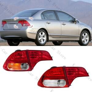 Honda Civic 용 자동차 후방 미등 브레이크 라이트 2006 전구가없는 테일 어셈블리