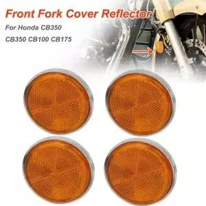 2/4Pcs 라운드 앰버 프론트 포크 커버 반사판 오토바이 부품 CT 70 SL90 CB350 액세서리