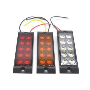자동차 신호 경고등 트레일러 트럭 사이드 마커 램프, 후방 후미등, 12V-24V 표시등, 10LED