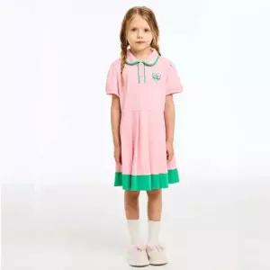 Online Exclusive 컬러팝 피케 플리츠 원피스_QAOP18631PK 424969 베네통 키즈