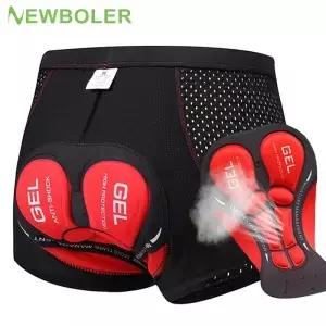 NEWBOLER 사이클링 반바지 통기성 메쉬 속옷 5D 젤 패드 충격 방지 MTB 자전거
