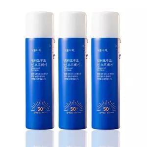 수분보충 식물나라 산소수 워터프루프 선 스프레이 100ml x3개 자외선차단제