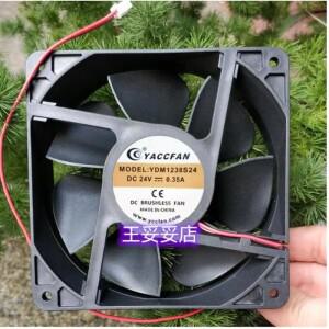 YCCFAN 2 와이어 서버 냉각 선풍기, YDM1238S24, DC 24V, 0.35A, 120x120x38mm