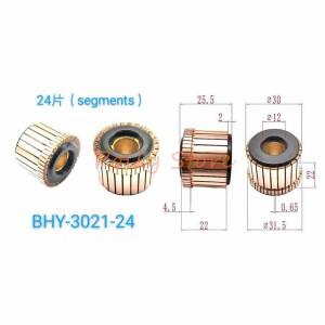 워터 드릴 머신용 구리 바, 발전기 모터, 커뮤테이터 BHY-3021-24, 12x30x22(25.5)mm, 24P, 5 개
